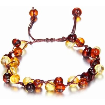 10 kleuren baby volwassen amber armband enkelband natuurlijke amethist edelstenen 100% echte originele verstelbare sieraden baby 12cm with 6cm brown