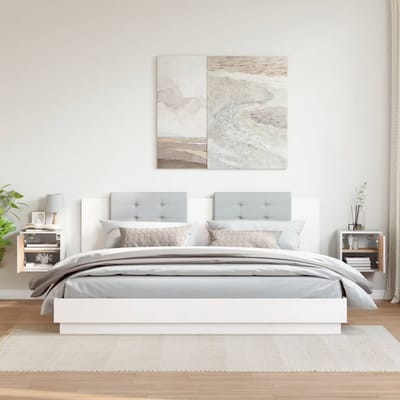 vidaXL - Wandkasten - 2 - st - 31,5x30x30 - cm - massief - grenenhout - wit