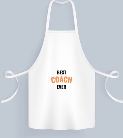 Akyol - best coach ever Keukenschort - Coach - de beste coach - sport - verjaardagscadeau - verjaardag - cadeau - cadeautje voor coach - coach artikelen - kado - geschenk - gift - 82 bij 71 cm