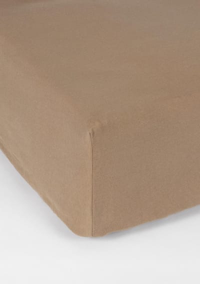 Ambianzz Bedding - Jersey Hoeslaken Matras - 150 gr/m2 - 100% Katoen (stretch) - 140x200 + 35 cm - Bruin