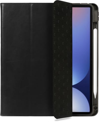 Rosso Elite Hoes Geschikt voor Samsung Galaxy Tab S10 Lite / S10 FE / S9 FE / S9 - 2-in-1 Echt Leer Book Case en Back Cover - Magnetisch Uitneembaar Hoesje - Beschermhoes Zwart