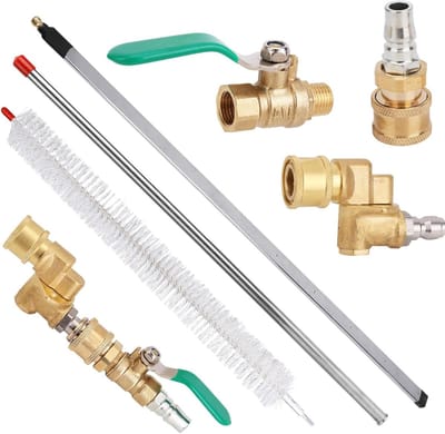 Radiateurreinigingsset - Auto reiniger - Motoronderhoud - Ultradunne toverstok - 98cm - Metaal