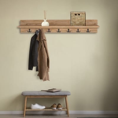 Bino - Kapstok - Wandkapstok - Pijnboom - 106 cm