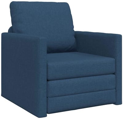 Slaapstoel - Uitklapbaar - Slaapbank - Logeerbed - Zetelbed - Slaapfauteuil - Vouwbed - 1 persoons - Zeer comfortabel - Blauw