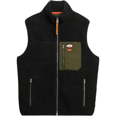 Superdry - Vintage Retro Borg Fleece Bodywarmer - Heren - Gilets