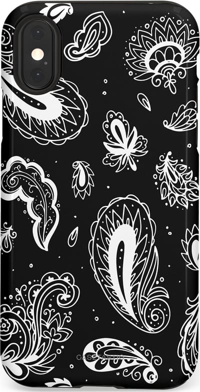 Casetastic Hoesje Geschikt voor Apple iPhone X/Xs - Stijlvolle Beschermende Duo-layer Case - Paisley pracht