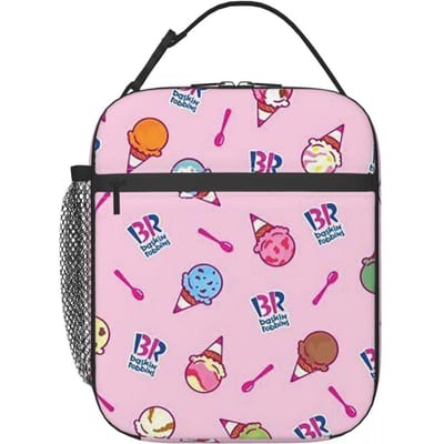 Baskin Robbins IJs Geïsoleerde Lunchtas voor Kinderen School Koeltas Thermische Voedseldoos Tote Draagbare Lunchboxen Container One Size