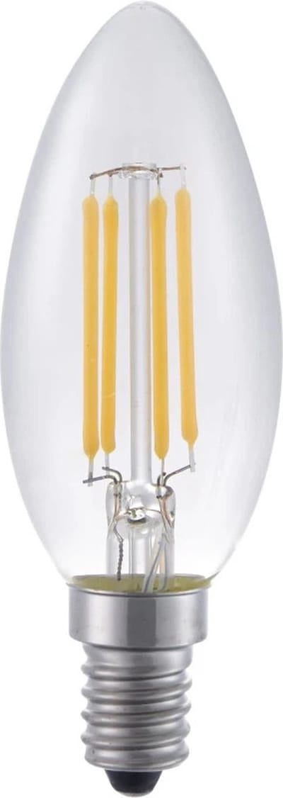 SPL E14 LED Lamp 4W Dimbaar - CRI 90 - Extra Warm Wit - 2500K - LED Filament Kaars C35 - Vervangt 33W - Per Stuk