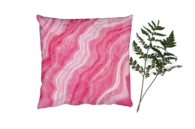 Sierkussens - Kussentjes Woonkamer - 40x40 cm - Agaat geode - Roze - Kristal - Geode
