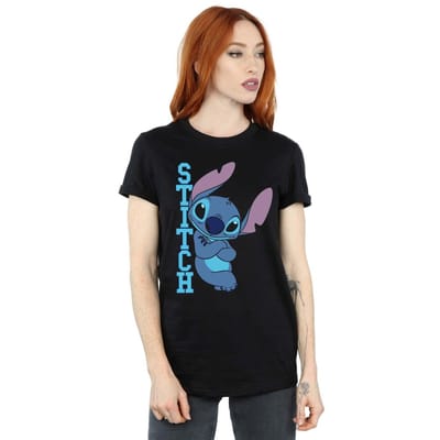 Disney Dames/Dames Lilo And Stitch Posing Katoenen Vriendje T-shirt (Zwart)