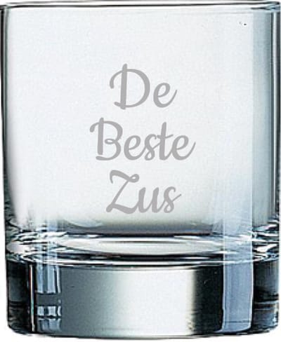 Gegraveerde Whiskeyglas 20cl De Beste Zus