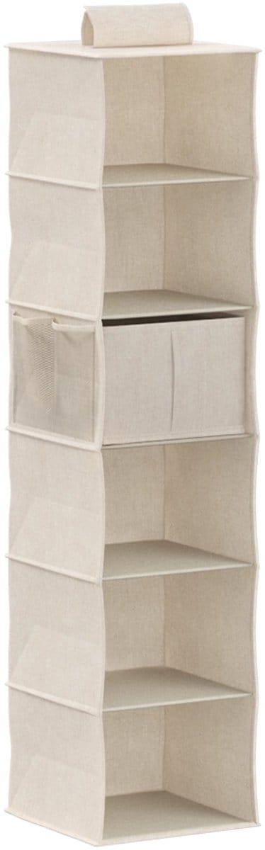 Kledingkast hang organizer 6-vaks Five® - Dressy+ - Beige