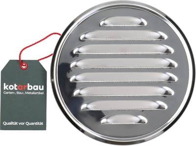 Rond Ventililatierooster met Flens en Gaas Wit ⌀ 150 mm voor Afvoer
