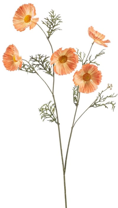 Emerald - Kunstbloem Cosmos 70cm geel/oranje - Kunstplant voor binnen