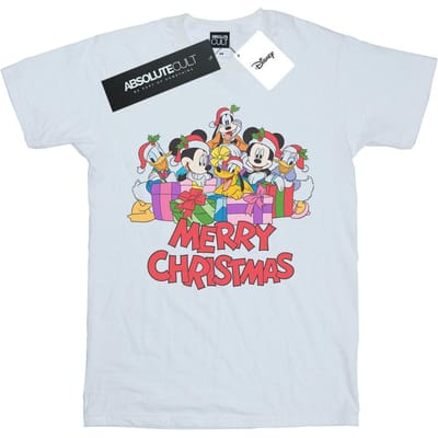 Disney Dames/Dames Mickey Mouse And Friends Kerstmis Katoenen Vriendje T-shirt (Wit)