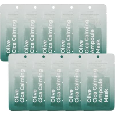 Freemay Olive Cica Kalmerend Ampul Masker – 10 Stuks | Kalmerend Koreaans Sheet Masker met Olijfextract 10 Sheets gray
