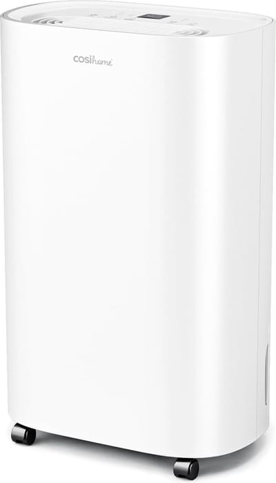 Cosi Home 25L Luchtontvochtiger – Luchtreiniger met Koolstoffilter - 6.5L Tank – Verwijderd Vocht en Schimmel – Dehumidifier voor Thuis, Garage en Kelder - Wit