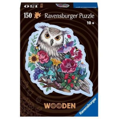 150-delige houten dierenpuzzel Ravensburger Hibou floral