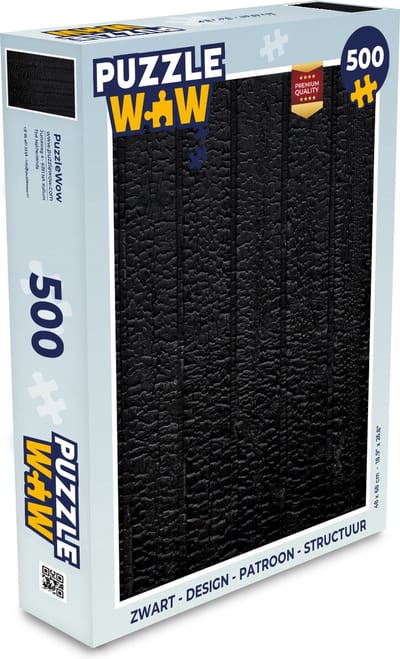 Puzzel Zwart - Design - Structuur - Lederlook - Legpuzzel - Puzzel 500 stukjes