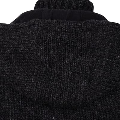 Gebreid Wollen Dames Vest van Schapenwol met Polyester Fleece voering en afneembare capuchon - SHAKALOHA - W Woodcord DLX XL