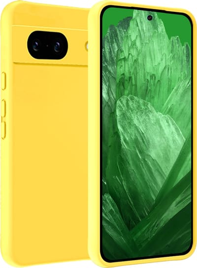 Hoesje Geschikt voor Google Pixel 8a - Sterk & Shockproof - Hoes Cover - Siliconen Case - Geel