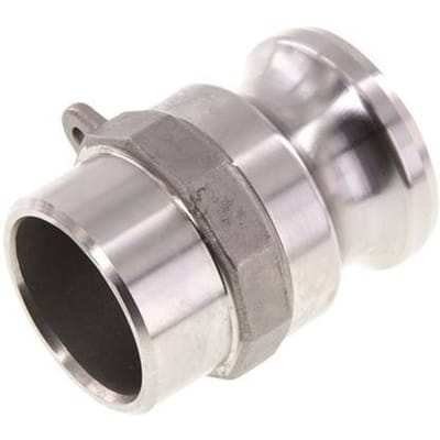 Camlock DN 40 (1 1/2'') Koppeling RVS met lasuiteinde (48.3 mm) Type F (AS) MIL-C-27487