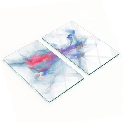 Multifunctionele decoratieve glazen keukenplanken Fractal Smoke 2x30x52 cm