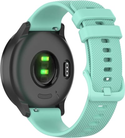 Siliconen bandje - geschikt voor Xiaomi Mi Watch / Watch 2 (PRO) / Watch S1 / Watch S1 Pro / Watch S2 / Watch S3 / Watch S4 / Watch S5 / Haylou / Redmi Watch 5 Active & Lite - mintgroen