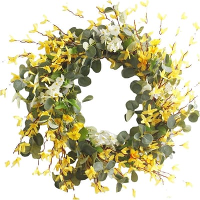 Kunstmatige Krans - Nep Bloemen - Huis Decoratie - Levenschte Uiterlijk - 50 cm - Veelkleurig