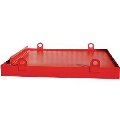 Containerbak CW 2, staal, voor afzetcontainer tot 10 m³, neigingshoek 5°, 2800 x 2030 x 560, RAL3000