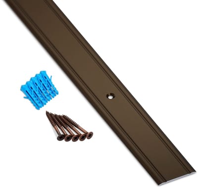 1 stuk SOTECH Overgangsrail Cross van aluminium brons geanodiseerd 1000 x 30 x 2 mm Overgangsprofiel geperforeerd incl. schroeven & pluggen Vloerrail