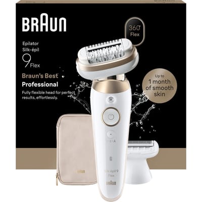 Braun Silk·épil 9 Flex 9-030 3D - Wet & Dry Epilator - Langdurig Gladde Huid - Volledig Flexibele kop - Ladyshave Scheerkop en Trimmerkam