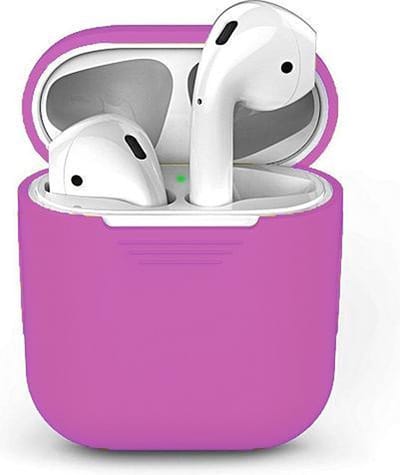 Jumada's - "Siliconen-Case-Geschikt-Voor-Apple-Airpods 1 en Airpods 2 - Violet Paars"