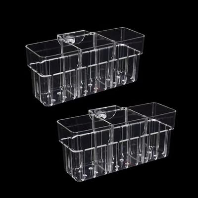 Famanu – Set van 2 aquarium plantenhouders met mesh ontwerp, ideaal voor aquaponic planten en aquascape decoraties