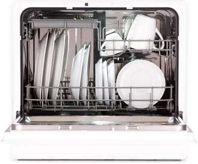 Klarstein Vaatwasser Mini voor 5 Couvert, Stille Kleine Vaatwasser met 7 Programma’s, Kleine Tafelvaatwasser voor Thuis, Kantoor en Camping, Mini Vaatwasser met Wateraansluiting - Vaatwasmachine Afwasmachine Mini-Vaatwasser - 8L - Touch Vrijstaand