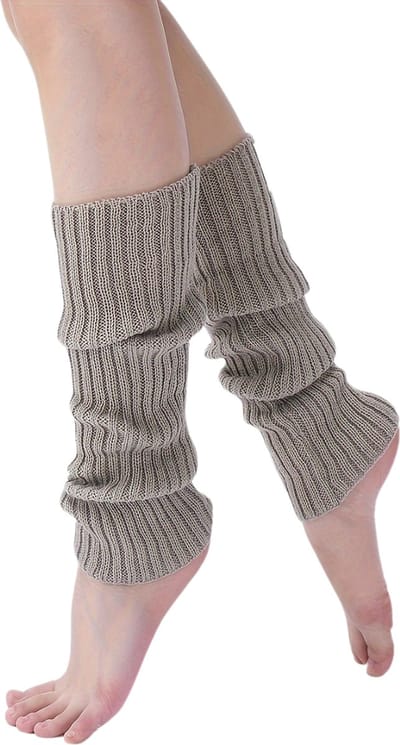 Nivard Beenwarmers - Dames - Overknee - Ballet - Wol - Kniekousen - Leg Warmers - Warm - Party - Lichtgrijs