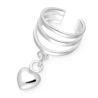 EAR IT UP - Ear cuff - hanger - hart - heart - 925 sterling zilver - 10 x 20 mm - 1 stuk