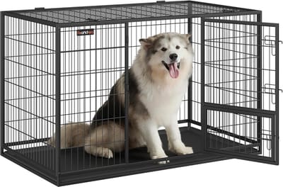 Robuuste Hondenbench voor Grote Honden XXL Versterkt Metaal 139x79x87 cm