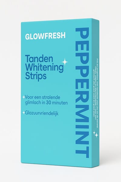 Glowfresh Whitening Strips – PAP+ Formule - 7 Behandelingen - Peroxidevrij & Glazuurvriendelijk - Pepermunt Smaak - Vegan - Wittere Tanden in 2 Weken