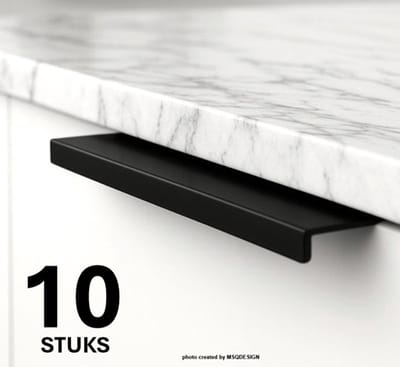 Handgrepen zwart - Handgreep zwart 150mm (15cm) - 10 stuks - Handgrepen kast - Meubelgrepen - Keukengreep zwart - Kastgrepen - Handgrepen keukenkastjes - Meubelgreep - Handgrepen voor deurtjes - handgreep keuken - Deurgreepjes - incl schroeven