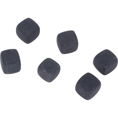 6 Stuks Whiskey Stenen Kubussen Basalt Verbeterde Smaak Whiskey IJsblokjes Set voor Gin Wijn Wodka Water Cadeau