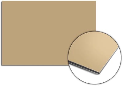 KitchenArt - Champagne Glow Spatscherm - 80x55 cm - Spatscherm Achterwand Keuken - Spatwand Keuken