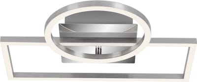Briloner Leuchten - LED-Deckenleuchte, Deckenleuchte dimmbar, inkl. Memory-Funktion, 1 LED-Modul drehbar, 19,6 Watt, 1.500 Lumen, 3.000 Kelvin, Chrom-Aluminium