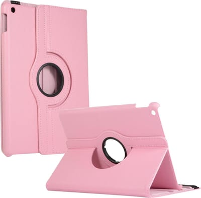Hoes - Geschikt voor Apple iPad 7 (2019) - 10.2 inch - 7e Generatie - 360 Graden Draaibare Hard Cover Case - Tablet Hoesje Draaibaar - Lichtroze