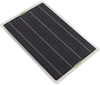 Dailygoody - Zonnepaneel - Draagbare Solar Batterij Lader - Dubbele USB Poort - 20W 12V - Geschikt voor buitengebruik - Compact formaat - Efficiënt en...
