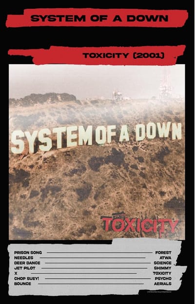 System of a Down - Toxicity - Textielposter