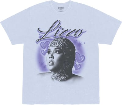 Lizzo - Special Hearts Airbrush Heren T-shirt - S - Blauw