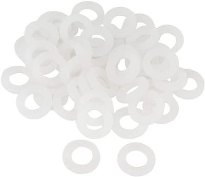 50 Stuks Siliconen Platte Ringen 19mm Buitenmaat, 11mm Binnenmaat, 3mm Dikte voor Douche Slangen en Waterdicht Gebruik