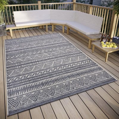 Flycarpets Clyde Binnen & Buitenkleed Vloerkleed Loto Grijs / Beige - 190x290 cm