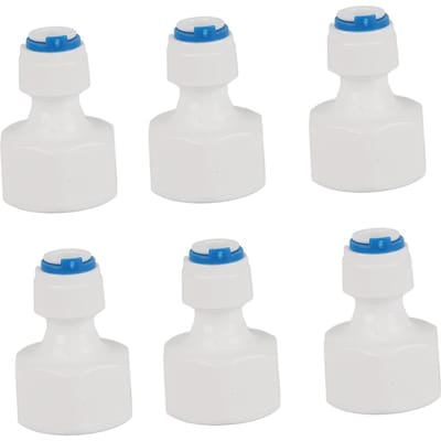 6 stuks 1/4 inch Buis Buiten Diameter naar 1/2 inch Binnendraad Push-in Snelkoppeling voor Waterfilter Omgekeerde Osmose